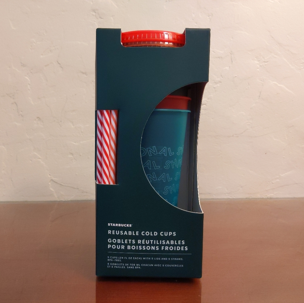 Starbucks 2019 Holiday Cold Cups w/ Straws